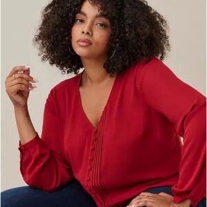Torrid Georgette Button Front Blouse